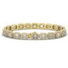 Image 2 : 16.72 CTW Emerald Cut Diamond Designer Bracelet 18K Yellow Gold - REF-3553W8F - 42754