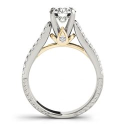 1.7 CTW Certified VS/SI Diamond Pave 2Pc Wedding Set 14K White & Yellow Gold - REF-234N2Y - 32061