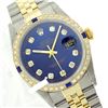 Image 1 : Rolex Men's Two Tone 14K Gold/SS, QuickSet, Diam Dial & Diam/Sapphire Bezel - REF-557T4K
