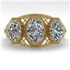 Image 1 : 2 CTW Past Present Future VS/SI Oval Cut Diamond Ring 18K Yellow Gold - REF-421K6W - 36067