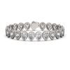 Image 1 : 18.55 CTW Pear Diamond Designer Bracelet 18K White Gold - REF-3398W9F - 42824