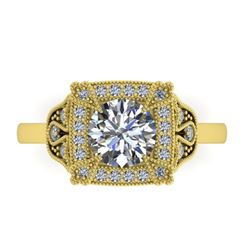 1.75 CTW Solitaire Certified VS/SI Diamond Ring 14K Yellow Gold - REF-496T4M - 38555