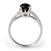 Image 2 : 1.0 CTW VS Certified Black Diamond Solitaire Ring 14K White Gold - REF-41W8F - 11792