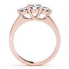 Image 5 : 1 CTW Certified VS/SI Diamond 3 Stone Solitaire Ring 18K Rose Gold - REF-158W4F - 28012