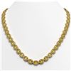 28.52 CTW Fancy Citrine & Diamond Halo Necklace 10K Yellow Gold - REF-498H9A - 40444