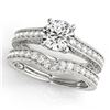 1.42 CTW Certified VS/SI Diamond Solitaire 2Pc Wedding Set 14K White Gold - REF-216Y2K - 31667