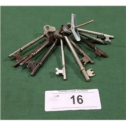 10 ANTIQUE SKELETON KEYS