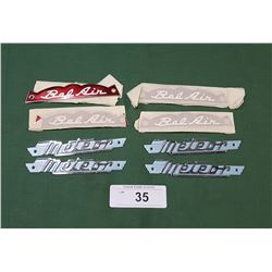 8 VINTAGE NOS METEOR & BEL-AIR EMBLEMS