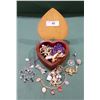 Image 1 : HEART SHAPED WOODEN KEEPSAKE BOX