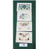 Image 1 : FOUR EARLY 1900'S SILK HAND EMBROIDERED POSTCARDS
