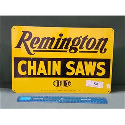 VINTAGE REMINGTON CHAINSAWS METAL SIGN