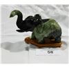 Image 1 : JADE ELEPHANT W/WOOD STAND