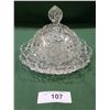 Image 1 : BRILLIANT CUT GLASS COVERED BUTTER DISH