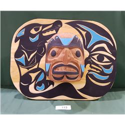 SIGNED NATIVE CARVED MASK