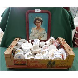 BOX LOT COLLECTIBLE ROYALTY CHINA & CORONATION TRAY