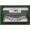 Image 1 : STERLING SILVER RUBY, EMERALD, SAPPHIRE BRACELET