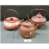 Image 1 : THREE COPPER POTS