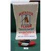 Image 1 : VINTAGE FLOUR SACK & WOOD BOAT