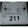 Image 2 : STERLING SILVER HEART GARNET EARRINGS