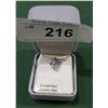 Image 1 : STERLING SILVER AQUAMARINE PENDANT ON CHAIN