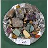 Image 1 : METAL TRAY W/COLLECTIBLE STONES