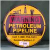 Image 1 : ORIGINAL SUNOCO PIPELINE SIGN 1960'S