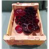 Image 1 : BOX LOT OF RUBY GLASS