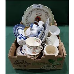 BOX LOT OF COLLECTIBLE CHINA