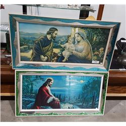 TWO VINTAGE FRAMED RELIGIOUS PRINTS