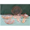 Image 1 : EIGHT PCS PINK DEPRESSION GLASS