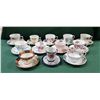 Image 1 : LOT OF 12 BONE CHINA TEACUPS/SAUCERS