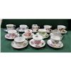 Image 1 : LOT OF 12 BONE CHINA TEACUPS/SAUCERS