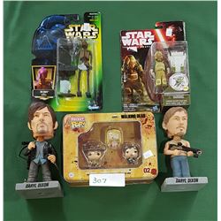 BOX LOT STAR WARS & WALKING DEAD COLLECTIBLES