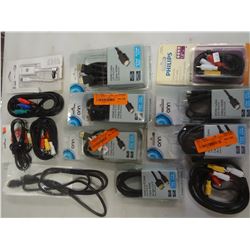 14 assorted audio/video HDMI Cables