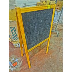 WOODEN A FRAME CHALK BOARD SIGN