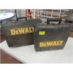 2 EMPTY DEWALT TOOL CASES DRILL PLUS CIRC SAW