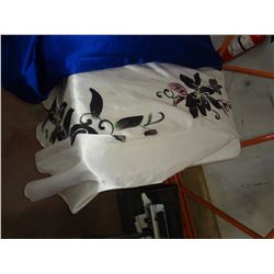 White Dress with flowers (ever pretty) size 10