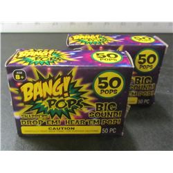 2 Boxes Bang Pops / 50 per box / throw em drop em big bang sound