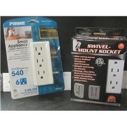 New 6 outlet swivel socket surge protector & 6 outlet surge protector