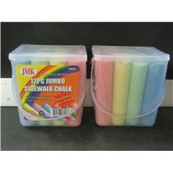 New Sidewalk Chalk / 2 packs of 12 each / dustless non toxic/ assorted colors