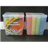 Image 1 : New Sidewalk Chalk / 2 packs of 12 each / dustless non toxic/ assorted colors