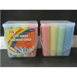 New Sidewalk Chalk / 2 packs of 12 each / dustless non toxic/ assorted colors