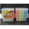 Image 1 : New Sidewalk Chalk / 2 packs of 12 each / dustless non toxic/ assorted colors