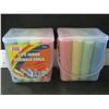 Image 1 : New Sidewalk Chalk / 2 packs of 12 each / dustless non toxic/ assorted colors