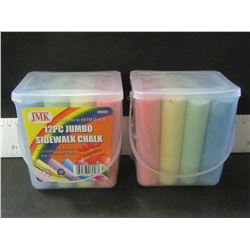 New Sidewalk Chalk / 2 packs of 12 each / dustless non toxic/ assorted colors