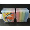 Image 1 : New Sidewalk Chalk / 2 packs of 12 each / dustless non toxic/ assorted colors