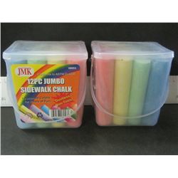 New Sidewalk Chalk / 2 packs of 12 each / dustless non toxic/ assorted colors