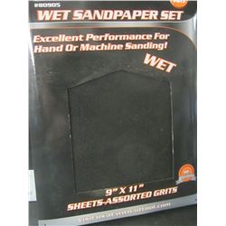 20 piece Wet Sandpaper Set / 9" x 11" / 60-100-150-240 grits 5 of each