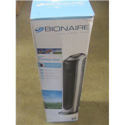 New Bionair 30 inch Tower Fan / 8 hr timer 3 speed with oscillation