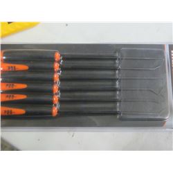New 6 piece Hook & Pick set / 9-1/2" long reach
